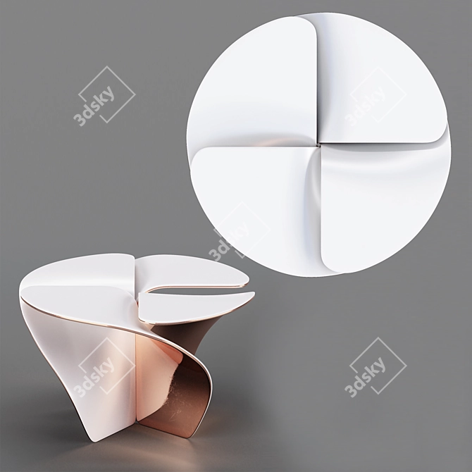 Petals Table: Blossom Stool by Tokujin Yoshioka 3D model image 4