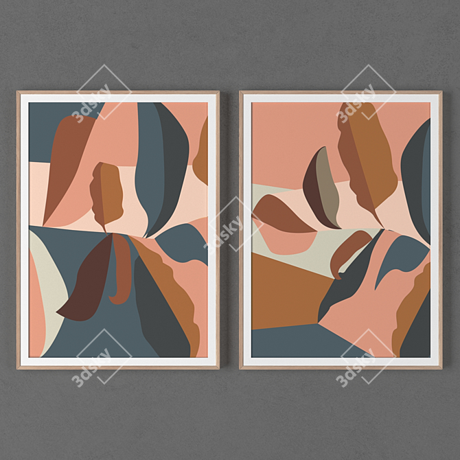  Modern Art Frame Set 3D model image 1