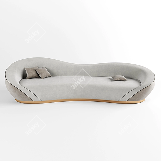 Crave Gray Sofa 2013: Sleek and Chic 3D model image 2