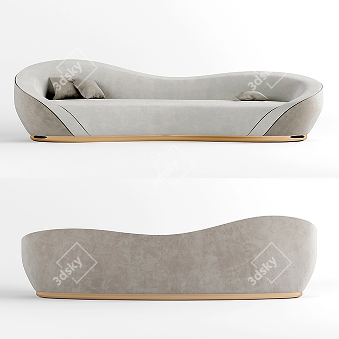 Crave Gray Sofa 2013: Sleek and Chic 3D model image 4