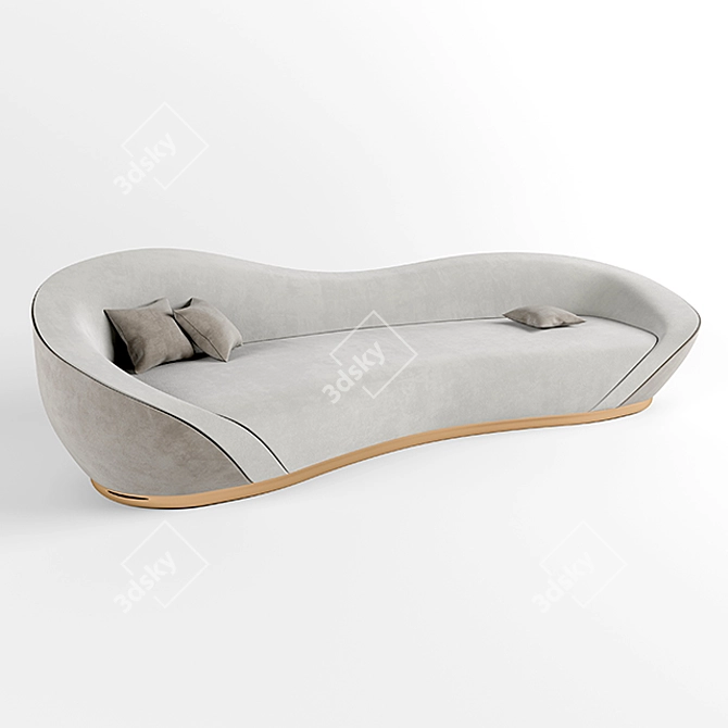 Crave Gray Sofa 2013: Sleek and Chic 3D model image 5