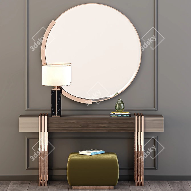 Elegant Evelyn Console: 180x40x85 cm 3D model image 1