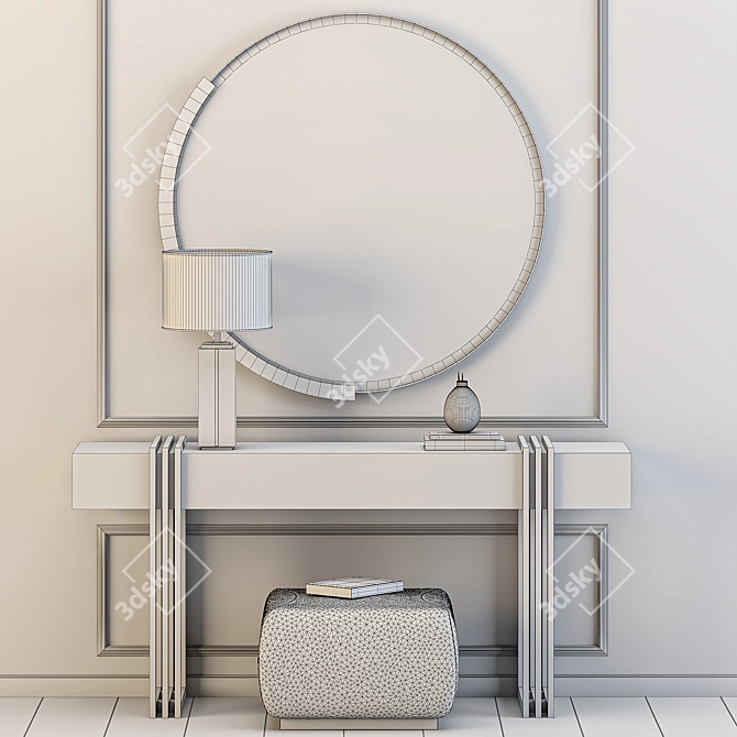 Elegant Evelyn Console: 180x40x85 cm 3D model image 3