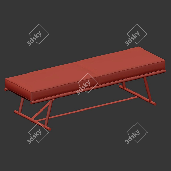 Elegant Touareg Bench by Christian Liaigre 3D model image 2