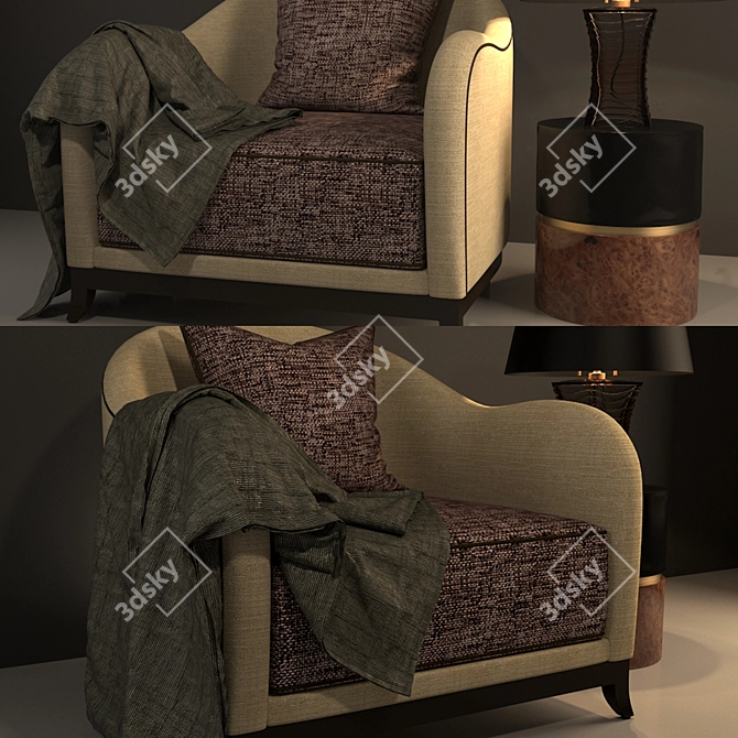 Elegant Colombostile Elizabeth Chair 3D model image 7