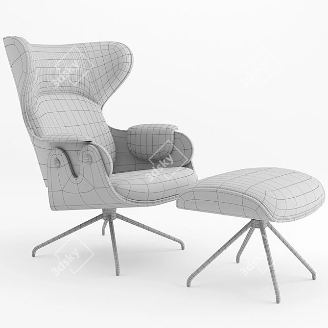 Modern Lounger Armchair by BD Barcelona 3D model image 4