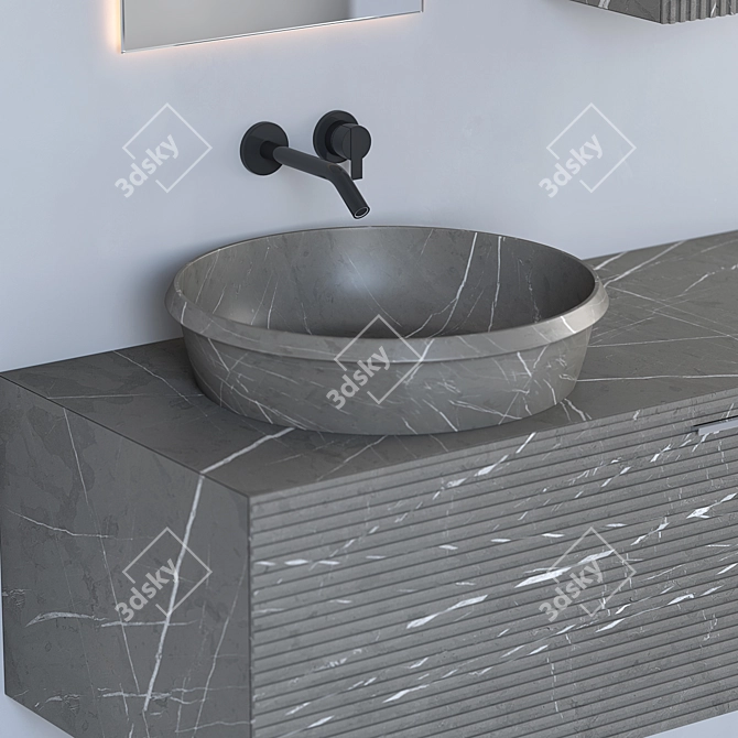 Sleek Bathroom Storage | No. 091 3D model image 3