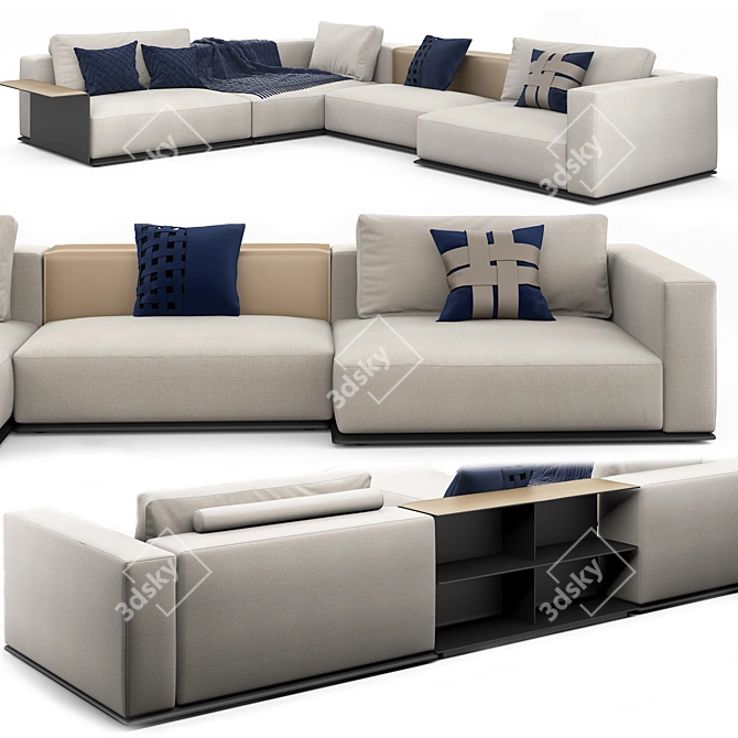 Italian Westside Corner Sofa: Poliform Excellence 3D model image 1