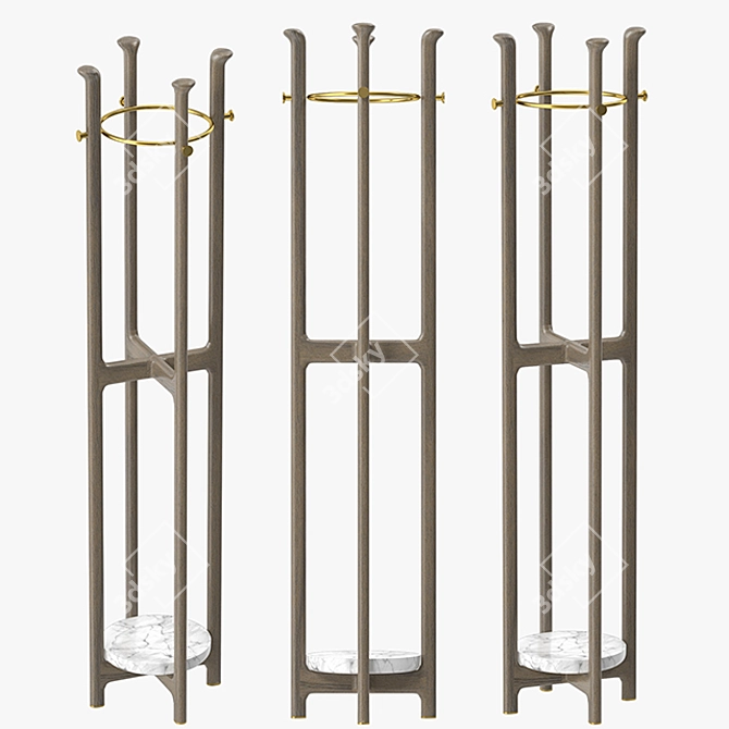 Elegant and Functional Porada Igor Coat Rack 3D model image 2