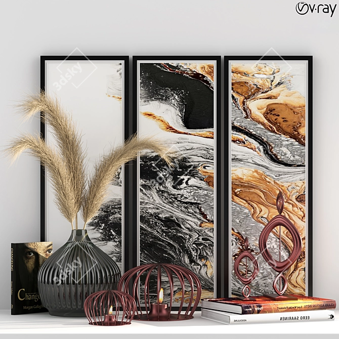 Elegant Decor Set - 2015 Vintage 3D model image 1