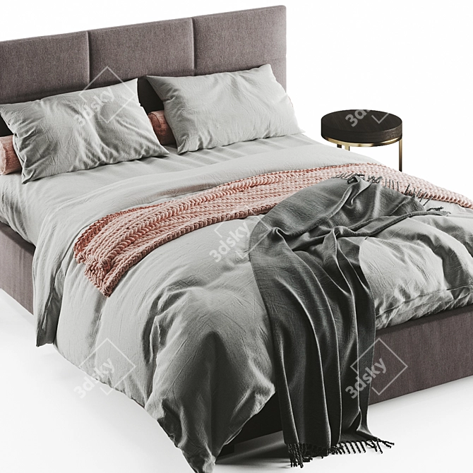 RH Modena Sleek Bed 3D model image 1