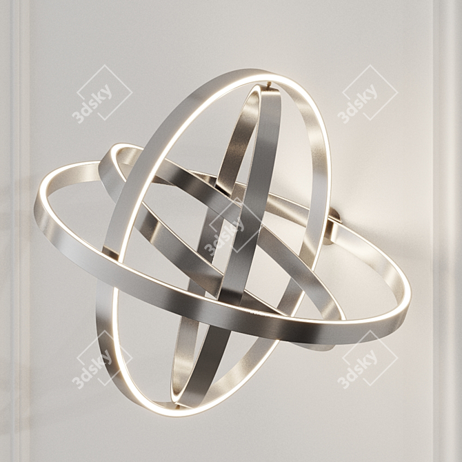 Minimalist Wall Sconce B612 3D model image 4