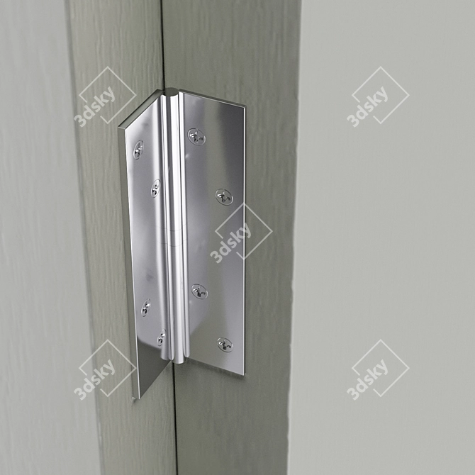 Modern Wooden Door with Aluminum Insert - PLATO PL-03 3D model image 3