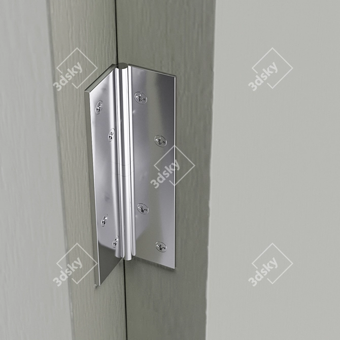 Modern Wooden Door with Aluminum Insert - PLATO PL-03 3D model image 9