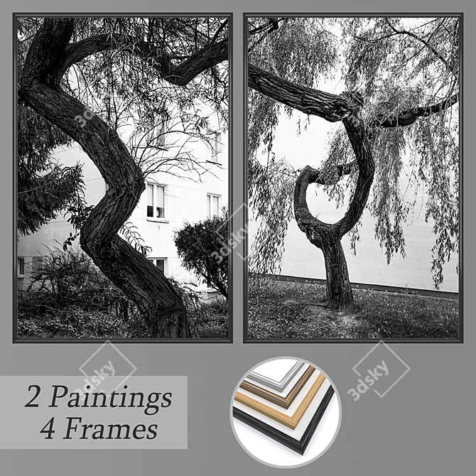 Elegant Wall Art Set 3D model image 1