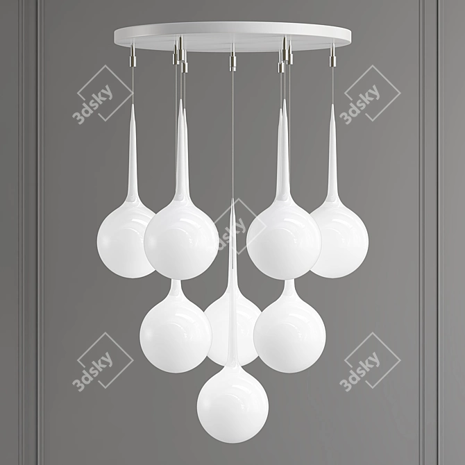 Modern Luxury Faliero Ball Chandelier 3D model image 1