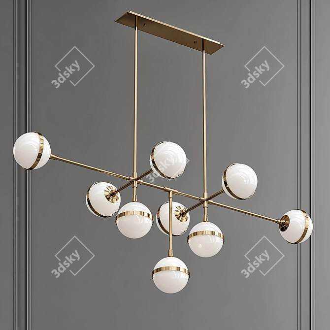 Guggen 2013: Stylish Brass Chandelier 3D model image 1