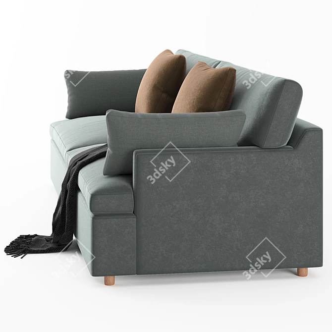 Cozy Cloud Track Arm Sofa 3D model image 3