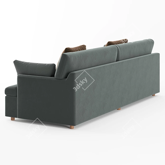 Cozy Cloud Track Arm Sofa 3D model image 4