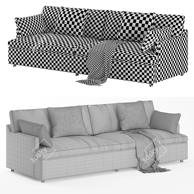 Cozy Cloud Track Arm Sofa 3D model image 5