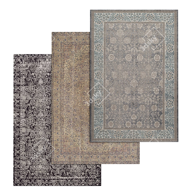 Versatile Carpets Set for High-Quality Renders 3D model image 1