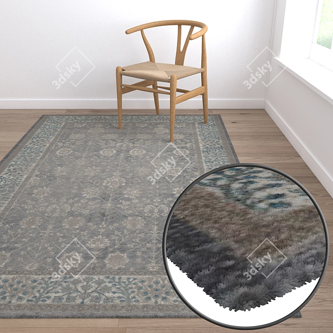 Versatile Carpets Set for High-Quality Renders 3D model image 5