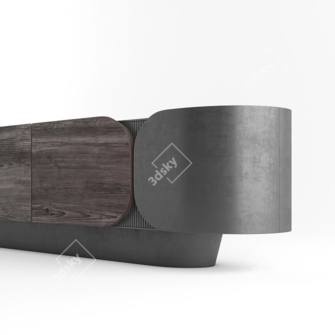 Minimalist Modern Bojy Low Console 3D model image 2