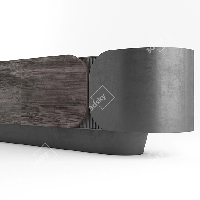 Minimalist Modern Bojy Low Console 3D model image 5