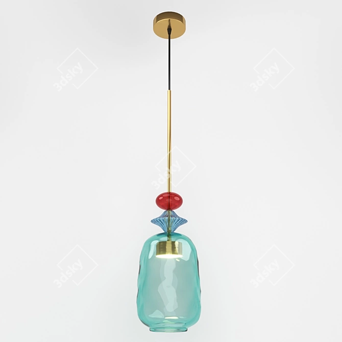 Modern Brass Pendant Light: Candy D 40.2402 3D model image 1