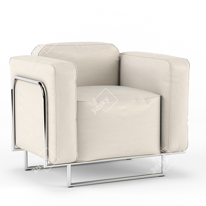 Milani Cocktail Leather Armchair 3D model image 1