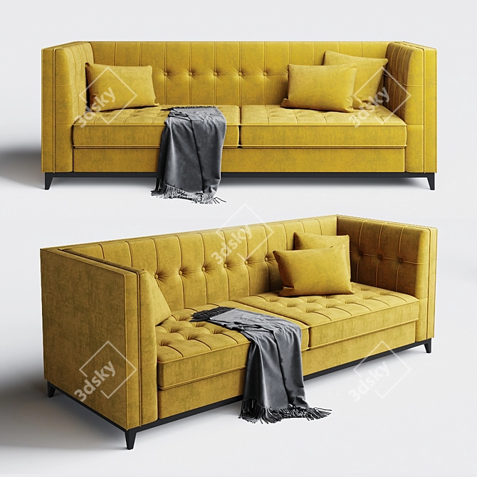 Garda Decor Palermo Sofa: Sleek & Stylish 3D model image 1