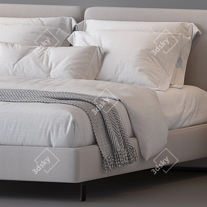 Minimalistic Tatlin Bed by Minotti 3D model image 3