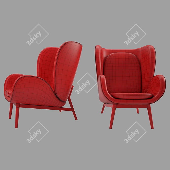 Modern Lounge Chair for Ultimate Comfort 3D model image 3