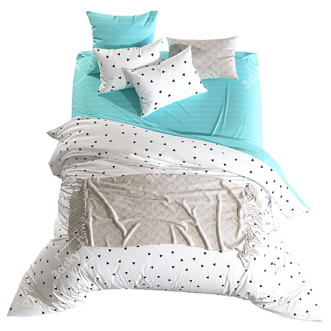 Triangle Dreams Bedding Set 3D model image 2