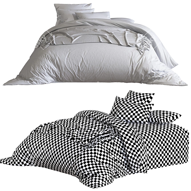 Triangle Dreams Bedding Set 3D model image 3