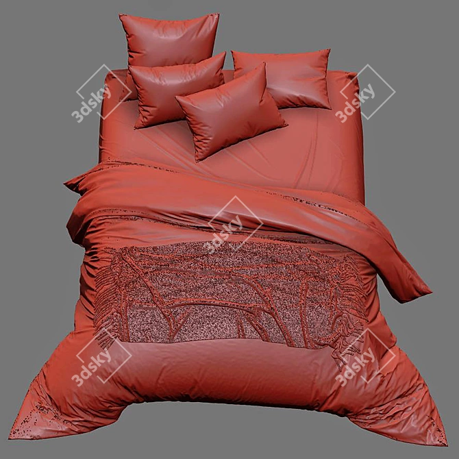 Triangle Dreams Bedding Set 3D model image 4