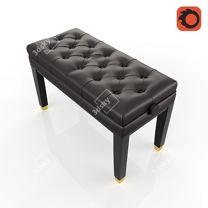 Elegant Piano Seat: Timeless Classic 3D model image 1