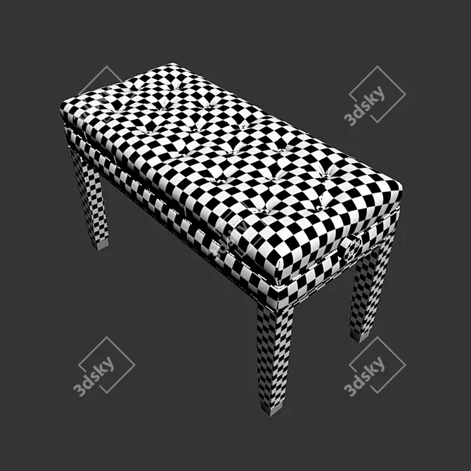 Elegant Piano Seat: Timeless Classic 3D model image 4