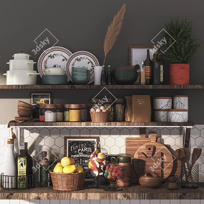 2015 Kitchen Accessories Set 3D model image 1