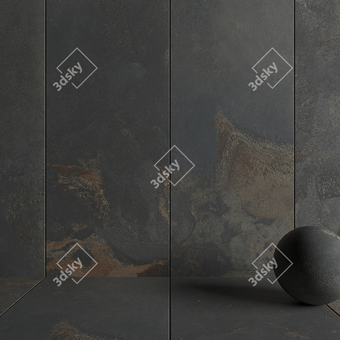 Kayah Rust Stone Wall Tiles 3D model image 3