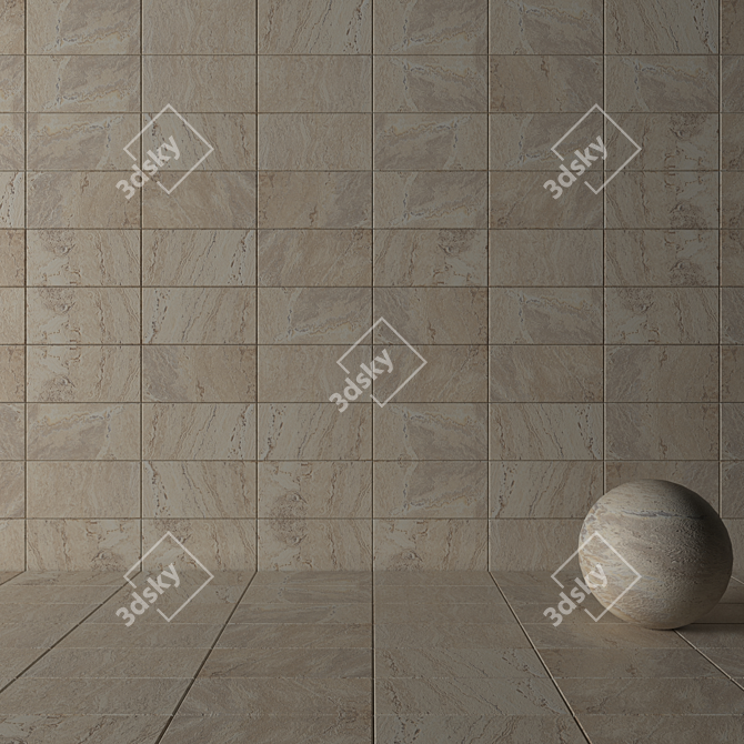 Antico Sand Stone Wall Tiles 3D model image 3