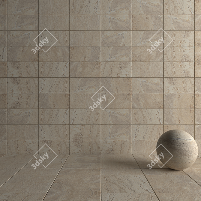 Antico Sand Stone Wall Tiles 3D model image 4