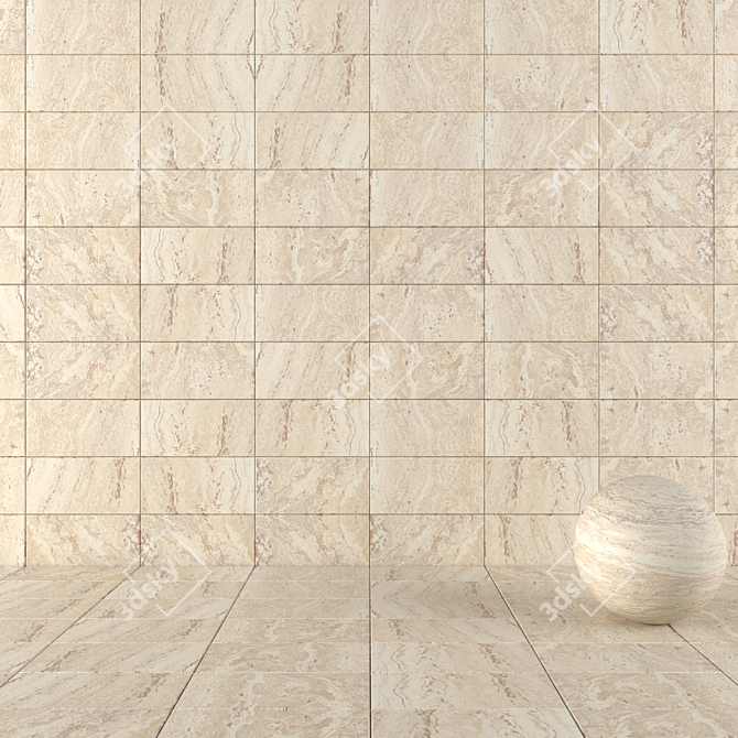 Antico Sand Stone Wall Tiles 3D model image 1