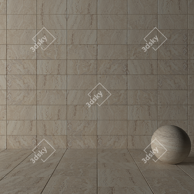 Antico Sand Stone Wall Tiles 3D model image 3