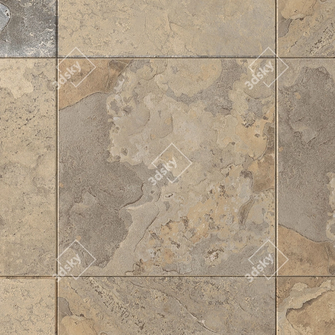 Autumn Stone Wall Tiles: Kayah Collection 3D model image 3