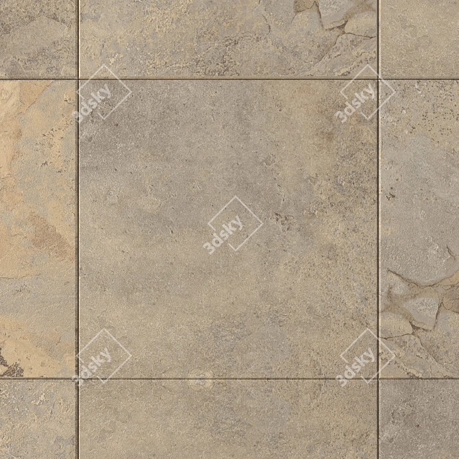 Autumn Stone Wall Tiles: Kayah Collection 3D model image 2