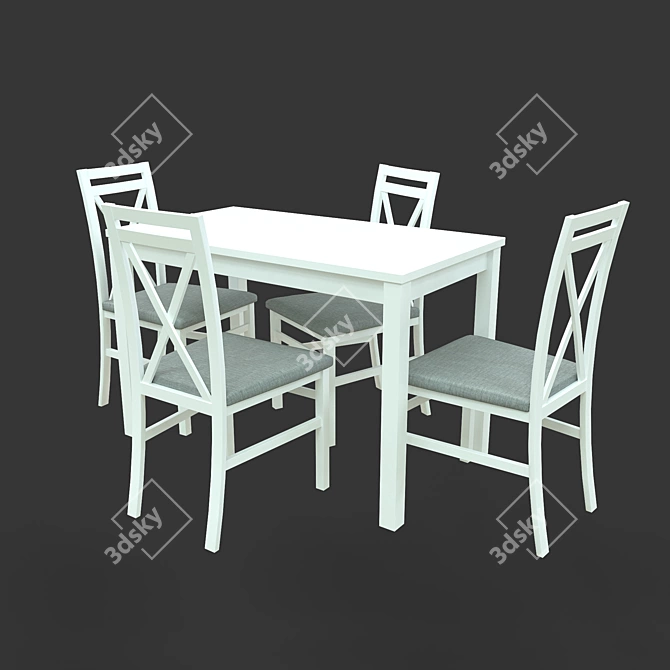 Halmar KSAWERY Table with DARIUSZ Chair Set 3D model image 7