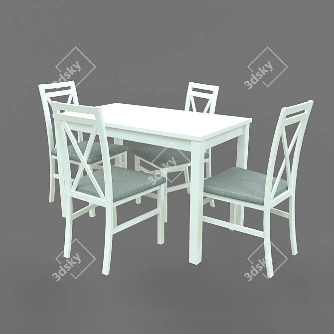 Halmar KSAWERY Table with DARIUSZ Chair Set 3D model image 8