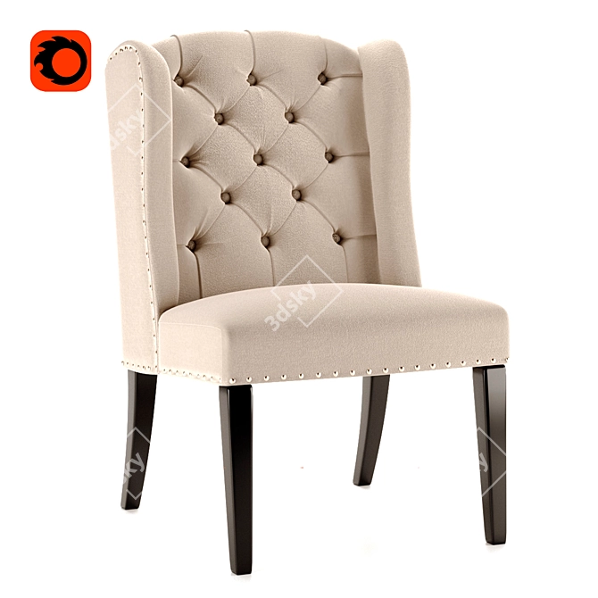 Elegant Beige Maison Chair 3D model image 1