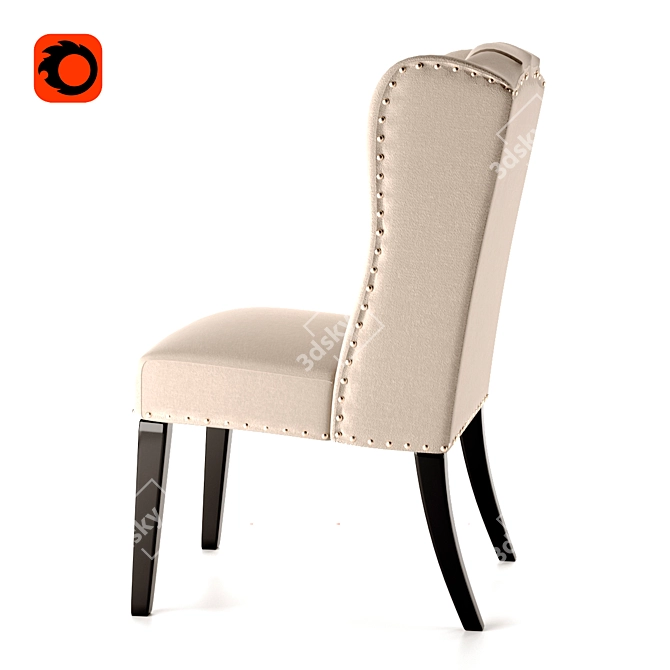 Elegant Beige Maison Chair 3D model image 2